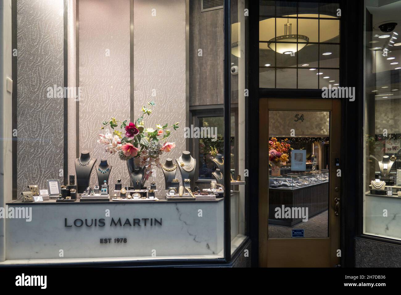 Louis Martin Jewelers est au Rockefeller Center à New York, aux États-Unis Banque D'Images