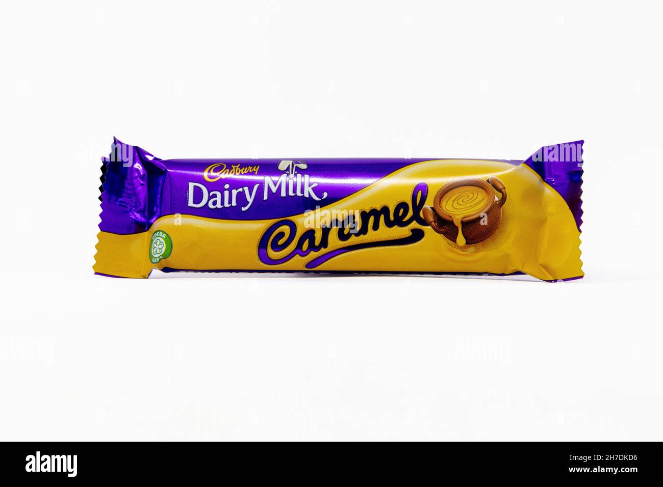 Cadbury Dairy Milk caramel Chocolate Bar. Banque D'Images