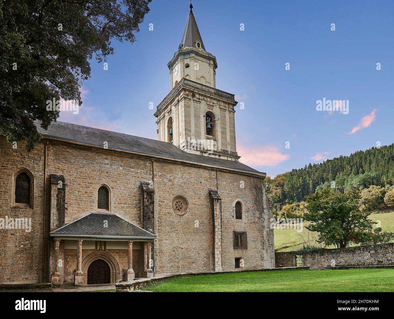 Eglise, Santuario de la Encina, Alava, Artziniega, pays Basque, Espagne Banque D'Images