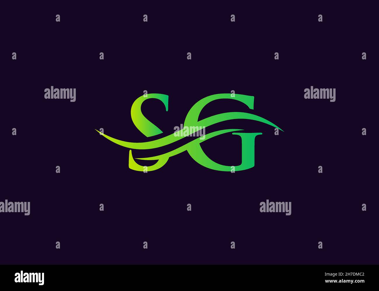 Lettre SG créative avec concept de luxe.Design moderne du logo SG pour l'identité de l'entreprise et de l'entreprise Illustration de Vecteur