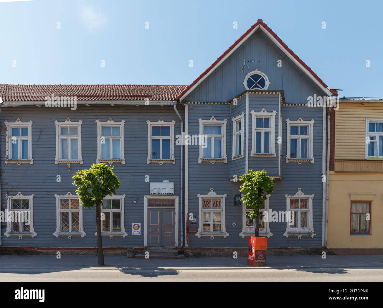 Voru, Estonie - 15 juin 2021 : vue sur la rue Banque D'Images
