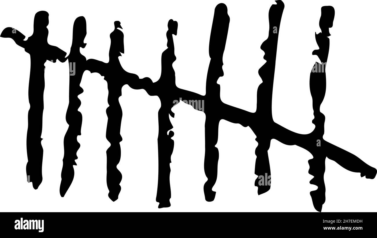 Marque tally sur fond blanc ou ligne de hachage de mur de prison Illustration de Vecteur