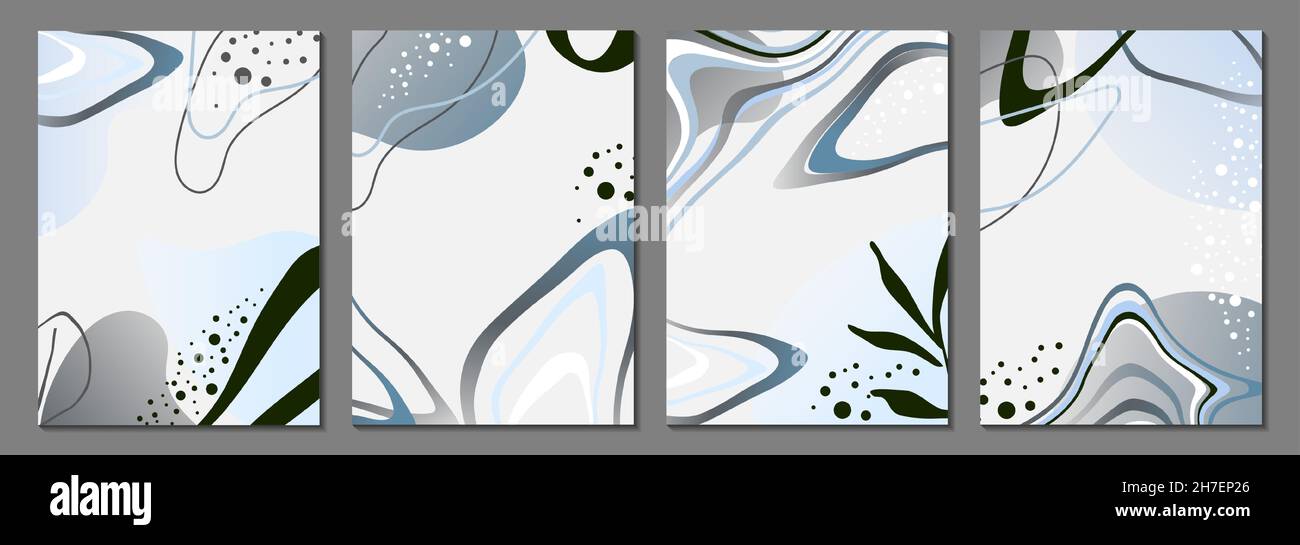 Ensemble de modèles d'arrière-plan universels abstraits.Illustration vectorielle.Style Doodle.Il convient bien pour une couverture, une invitation, une brochure, une affiche, une publication Illustration de Vecteur