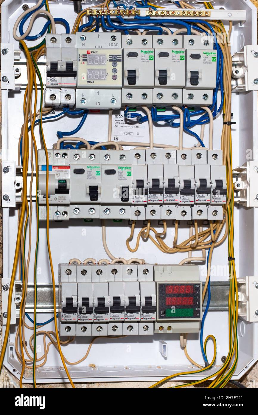 Schéma Tableau électrique Maison Individuelle Distributeur d'installation électrique Banque de photographies et d'images à haute résolution - Alamy