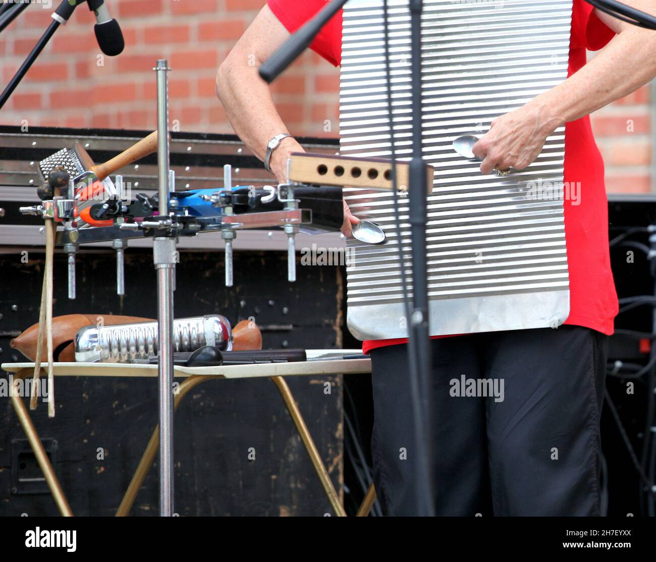 Washboard player Banque de photographies et d’images à haute résolution