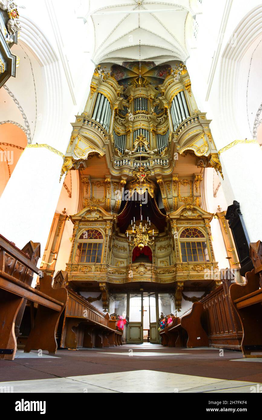 ALLEMAGNE.MECKLEMBOURG-POMÉRANIE-OCCIDENTALE.ROSTOCK.LES ORGANES DE L'ÉGLISE SAINT-MARIE. Banque D'Images