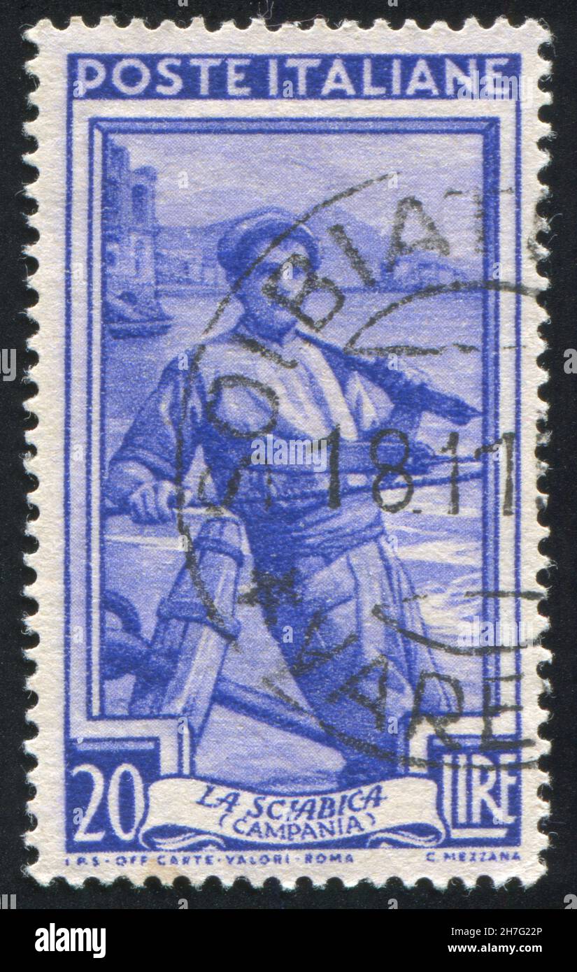 Lot de 3 timbres anciens Italie – 50 Lire – Repubblica Italiana - Collection