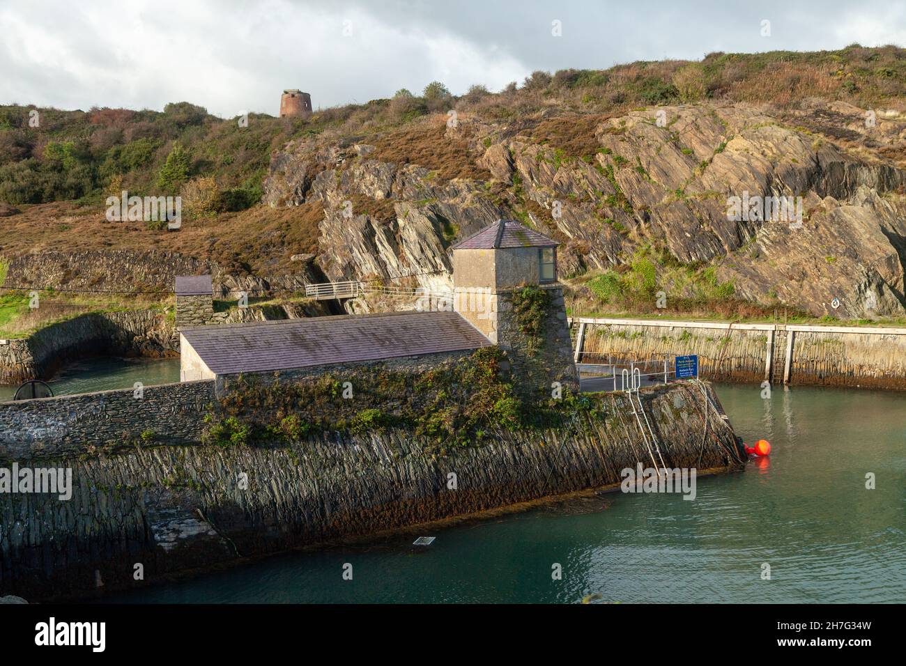 Le port historique Almwch sur Anglesey, au nord du Pays de Galles Banque D'Images