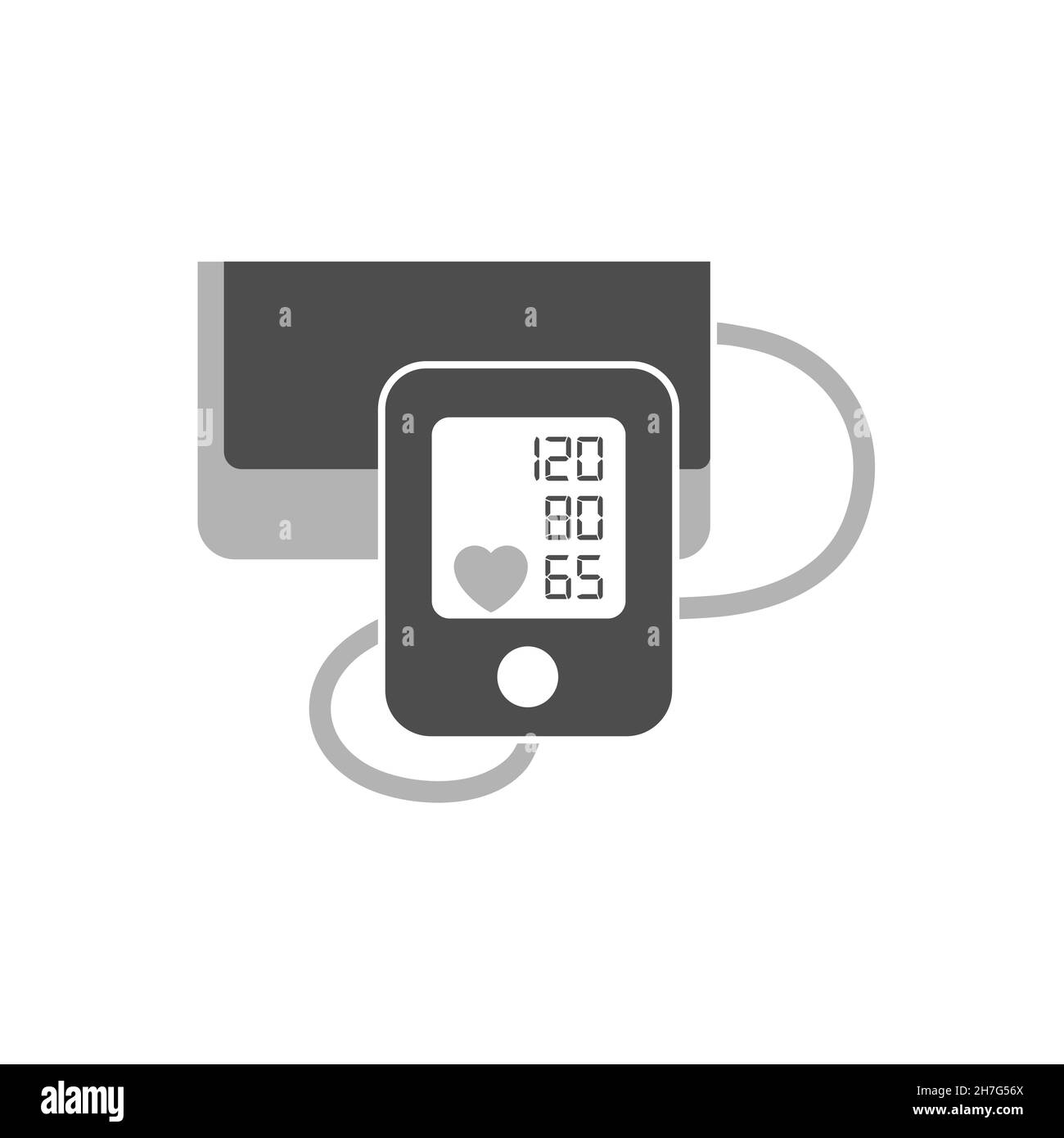 Icône de vecteur simple et plat Tonometer isolée sur fond blanc.Appareil de mesure de la pression artérielle Illustration de Vecteur