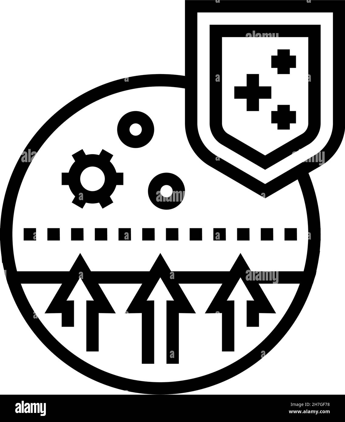 illustration du vecteur d'icône de ligne d'immunité passive Illustration de Vecteur