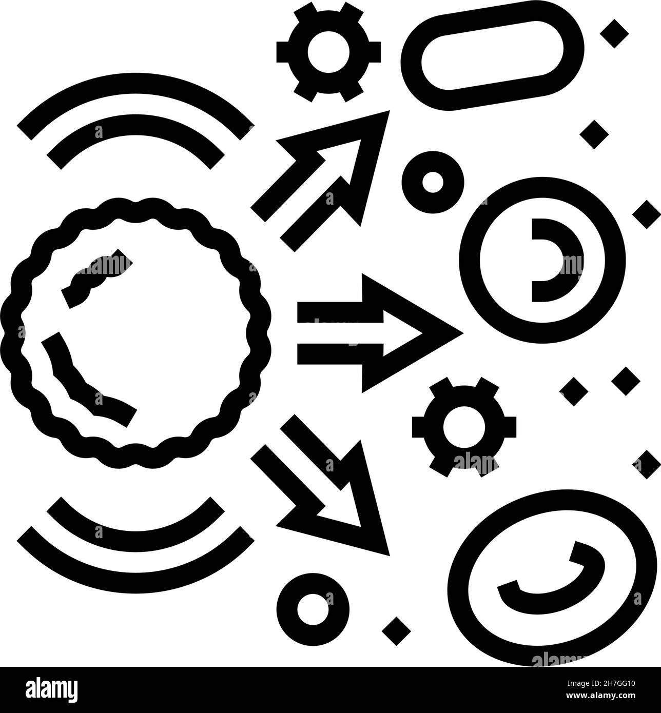 illustration du vecteur d'icône de ligne sanguine d'hypersensibilité Illustration de Vecteur