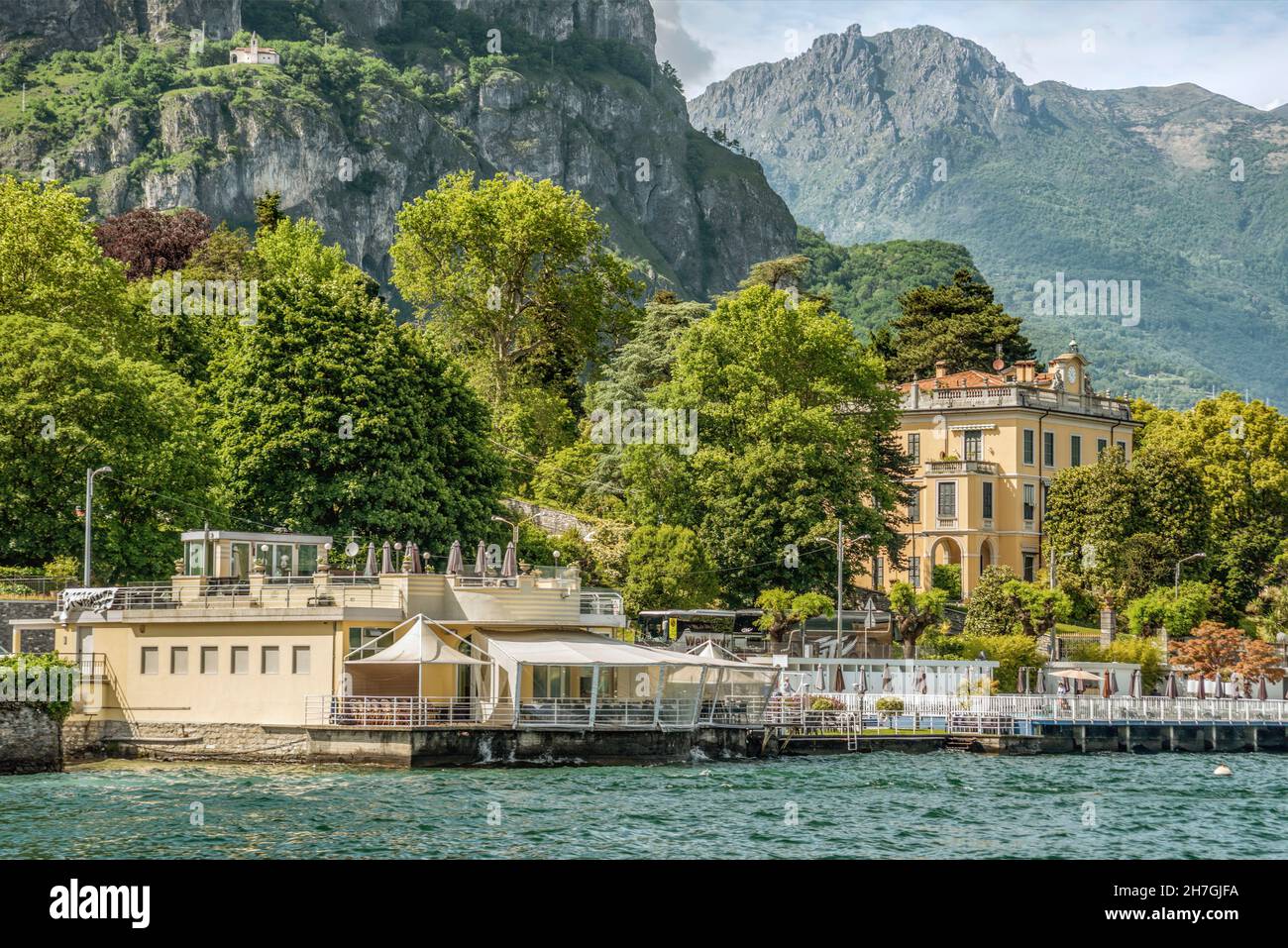 Vue sur la Villa Margherita à Cadenabbia sur le lac de Côme, Lombardie, Italie Banque D'Images