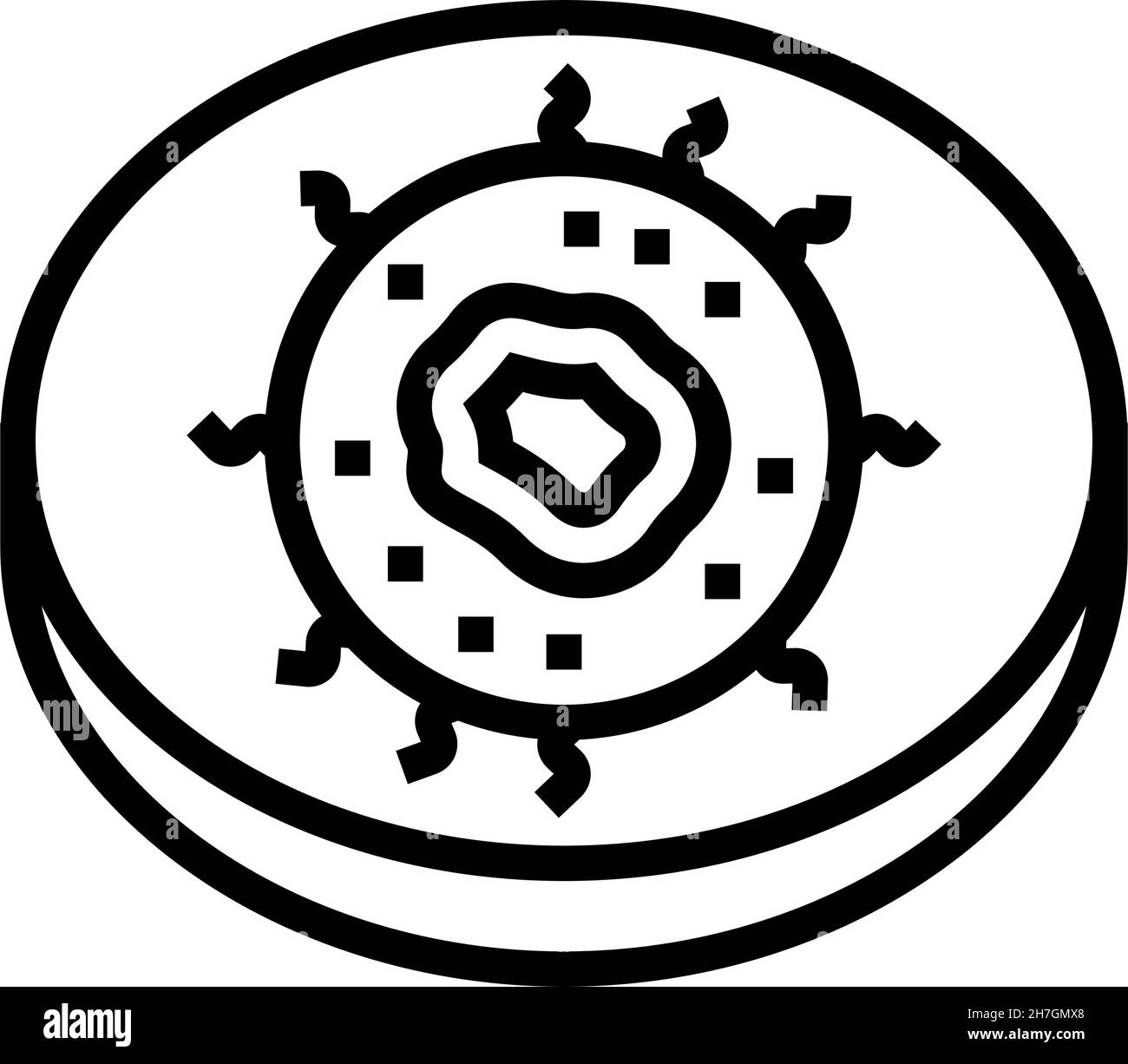 illustration du vecteur d'icône de ligne d'immunité cellulaire nl Illustration de Vecteur
