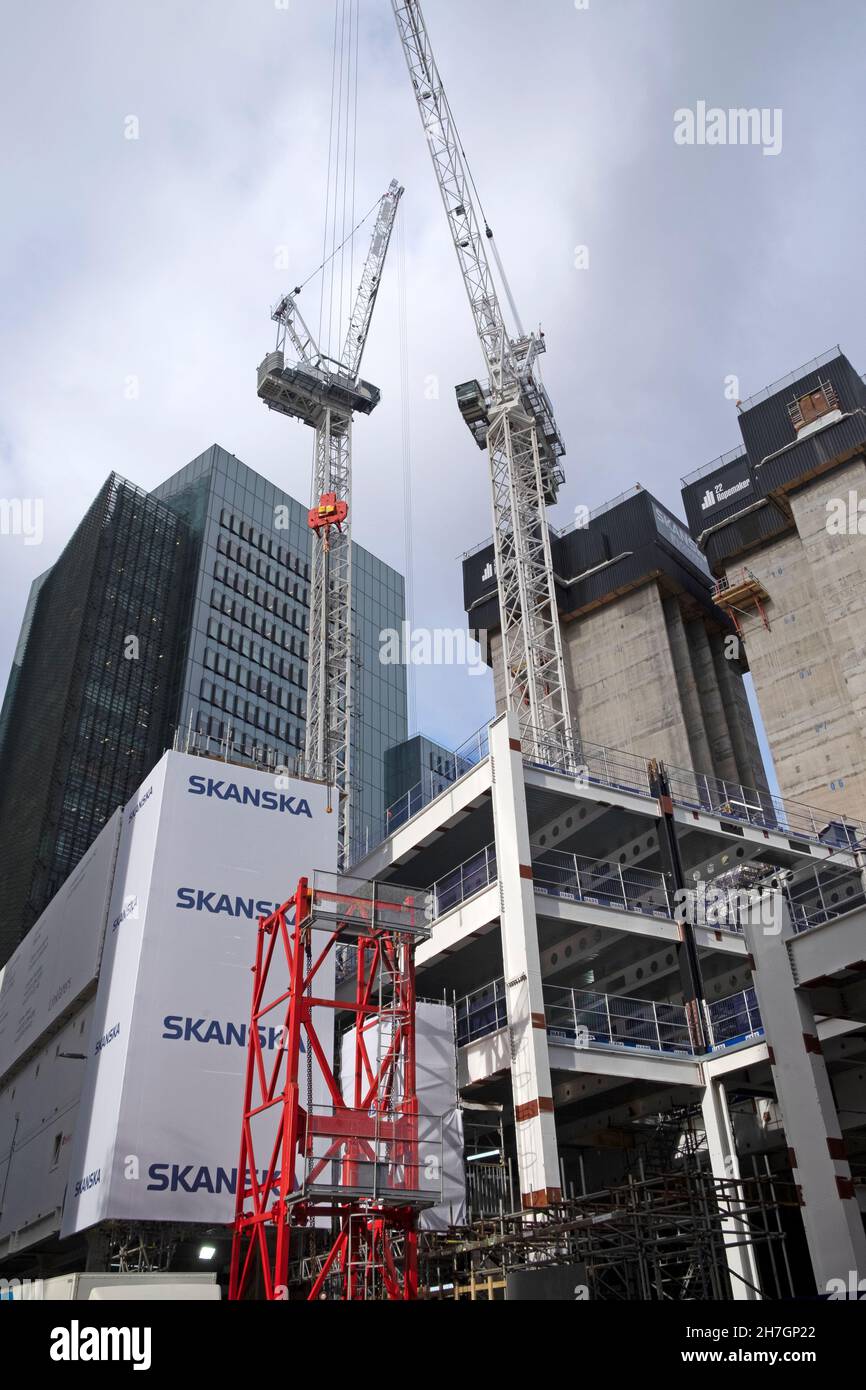 20 chantier de construction Skanska sur la rue Ropemaker dans le quartier de Finsbury Moorgate de la ville de Londres EC2y9aAN Angleterre KATHY DEWITT Banque D'Images