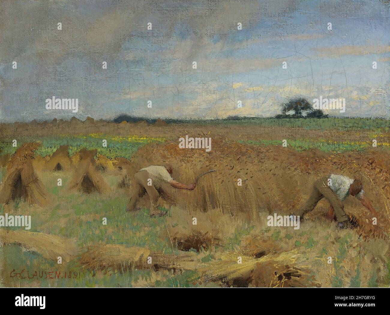 George Clausen - couches - 1891 Banque D'Images