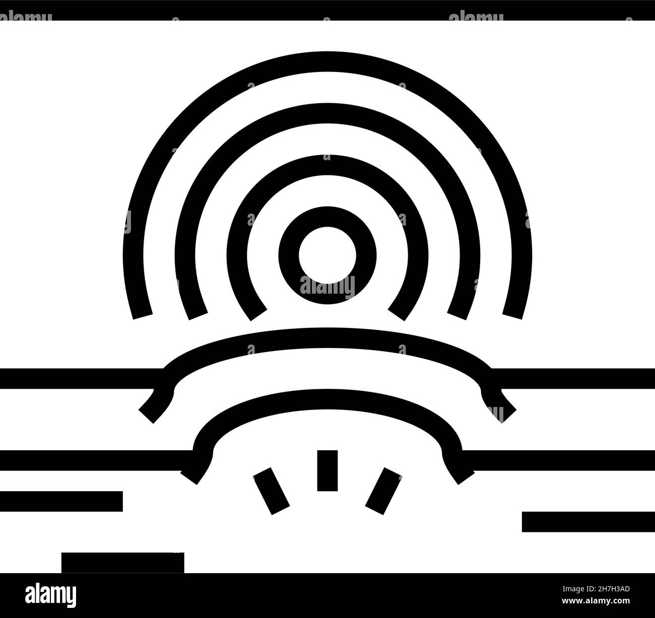 illustration vectorielle de l'icône de la ligne de problème de santé de la douleur Illustration de Vecteur