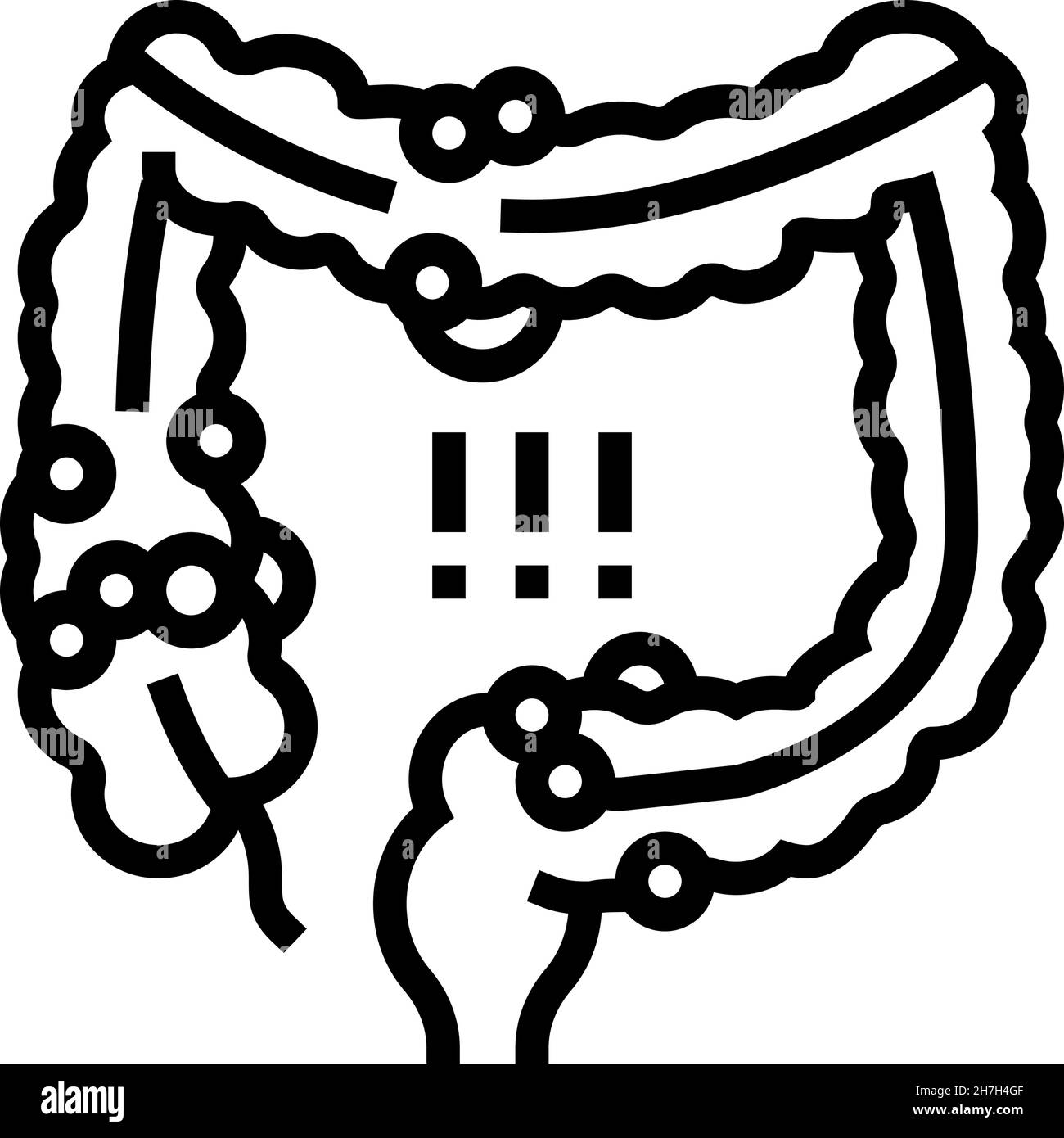 illustration du vecteur de l'icône de la ligne de la maladie de crohns Illustration de Vecteur