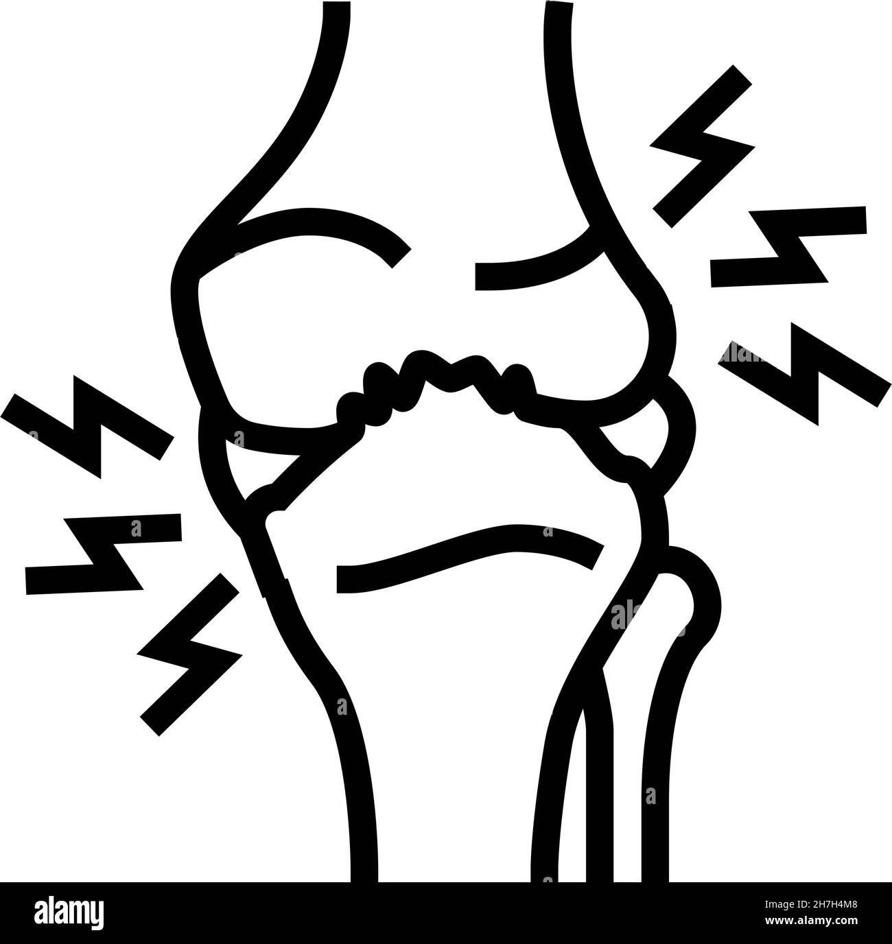 illustration vectorielle de l'icône de la ligne de problème de santé de l'arthrose Illustration de Vecteur