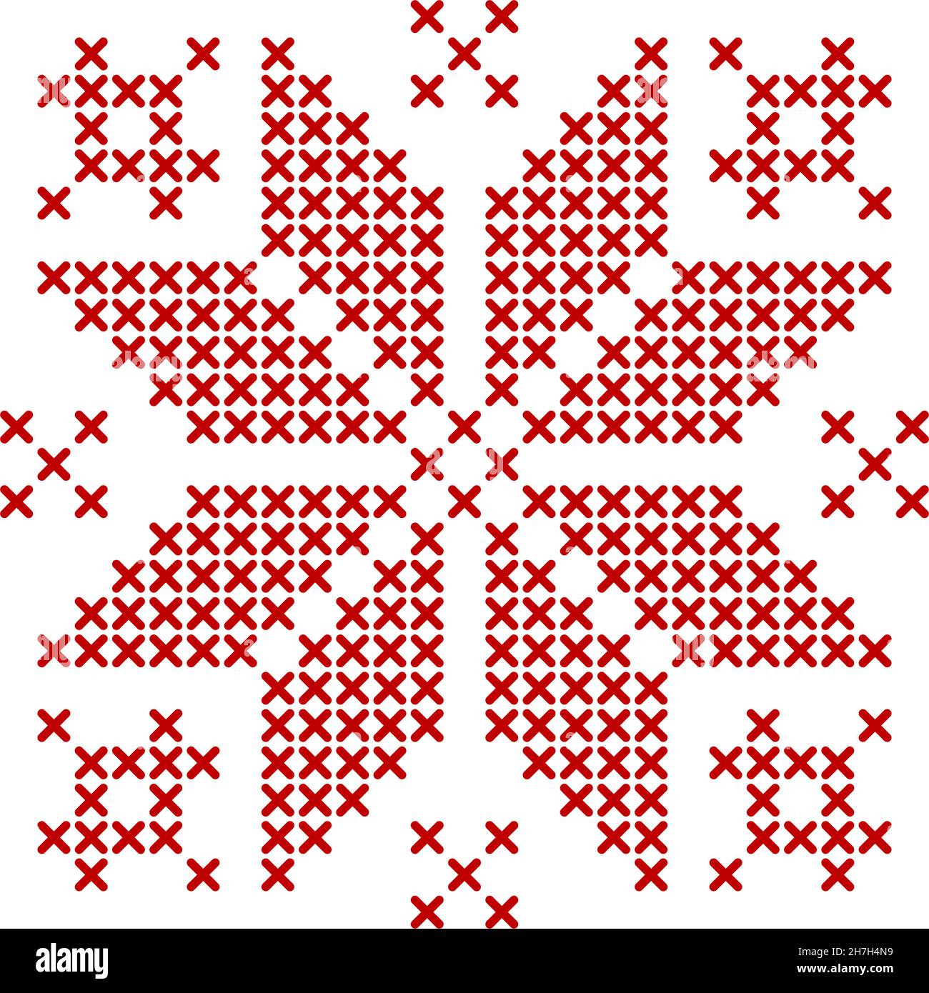 Motif à tricot scandinave.Décoration géométrique rouge pour motif étoiles  en forme de flocon de neige brodé.Parfait pour le motif point de croix de  Noël.Illustrateur de vecteur Image Vectorielle Stock - Alamy