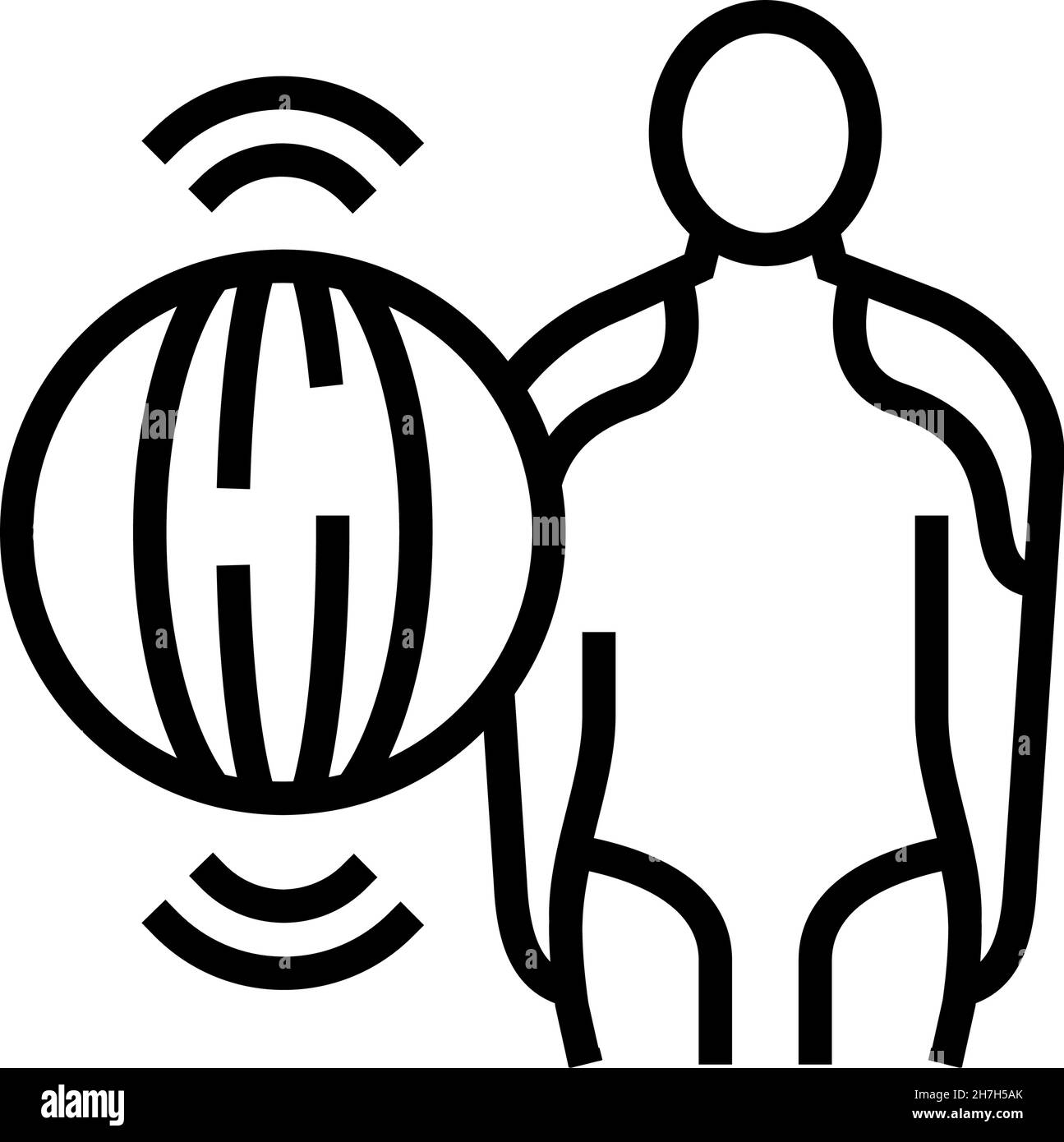 illustration du vecteur de la ligne de problème musculaire de la polymyosite Illustration de Vecteur