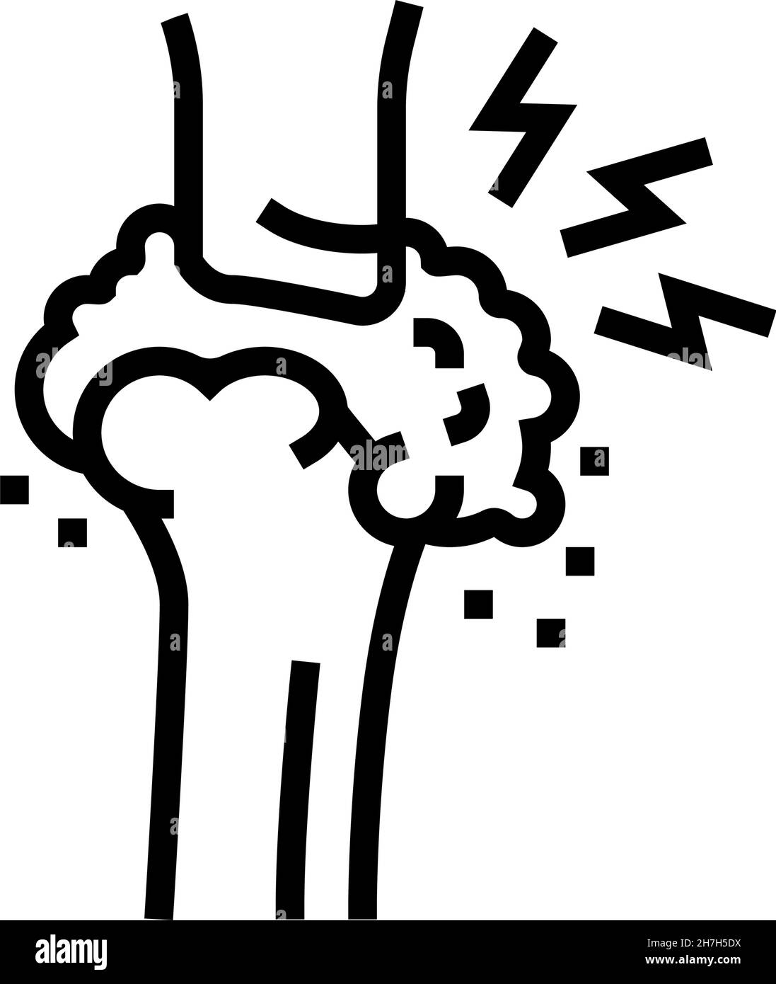 illustration vectorielle de l'icône de la ligne de problème d'intégrité gout Illustration de Vecteur