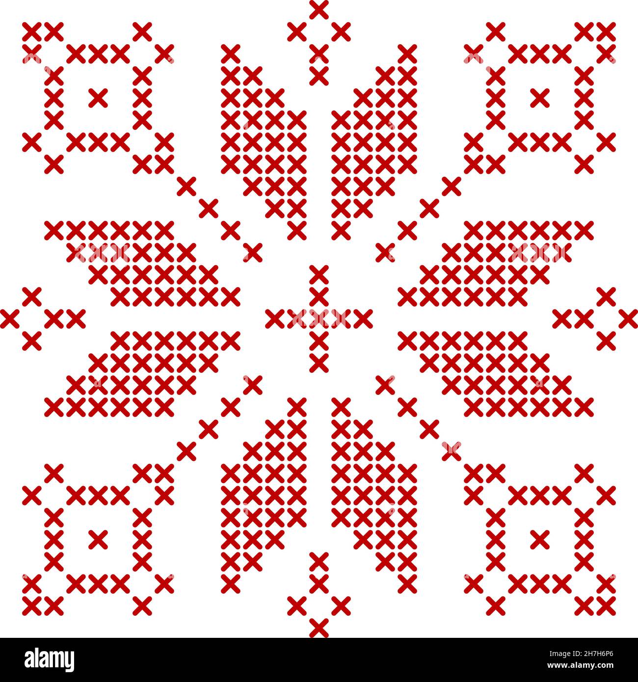 Motif à tricot scandinave.Décoration géométrique rouge pour motif étoiles  en forme de flocon de neige brodé.Parfait pour le motif point de croix de  Noël.Illustrateur de vecteur Image Vectorielle Stock - Alamy