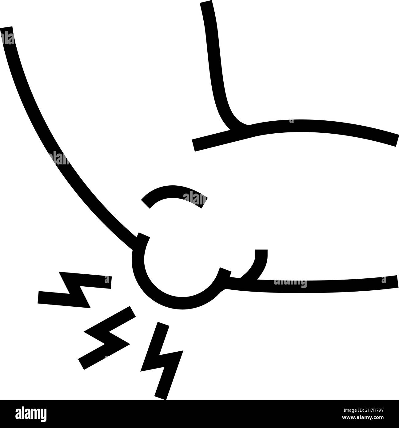 illustration du vecteur de l'icône de la ligne de la maladie de la bursite Illustration de Vecteur