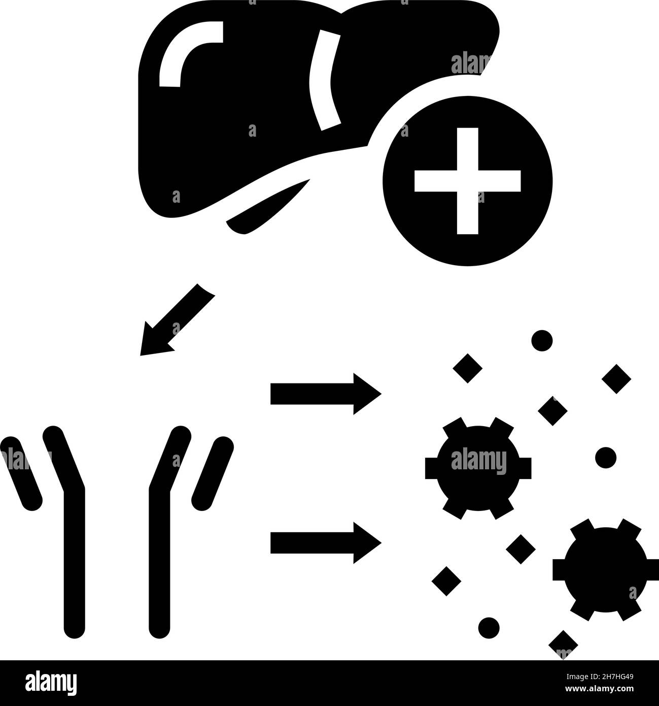 illustration du vecteur de l'icône du glyphe du système complémentaire Illustration de Vecteur