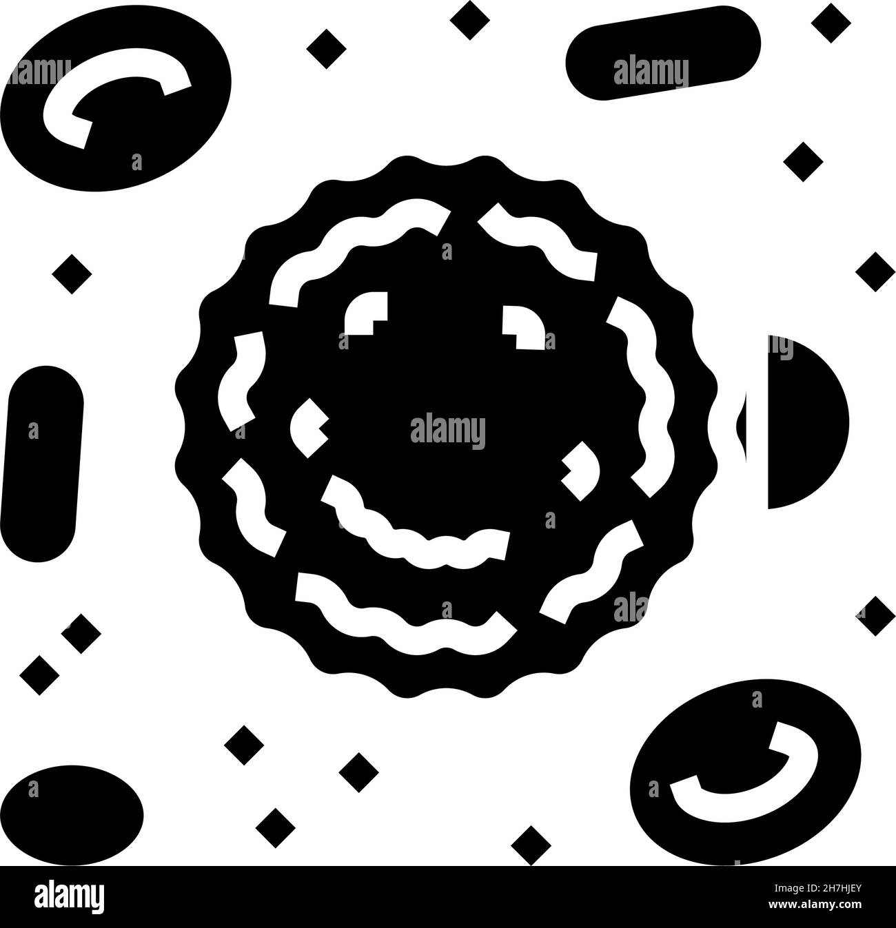 illustration du vecteur de l'icône de glyphe des globules blancs Illustration de Vecteur