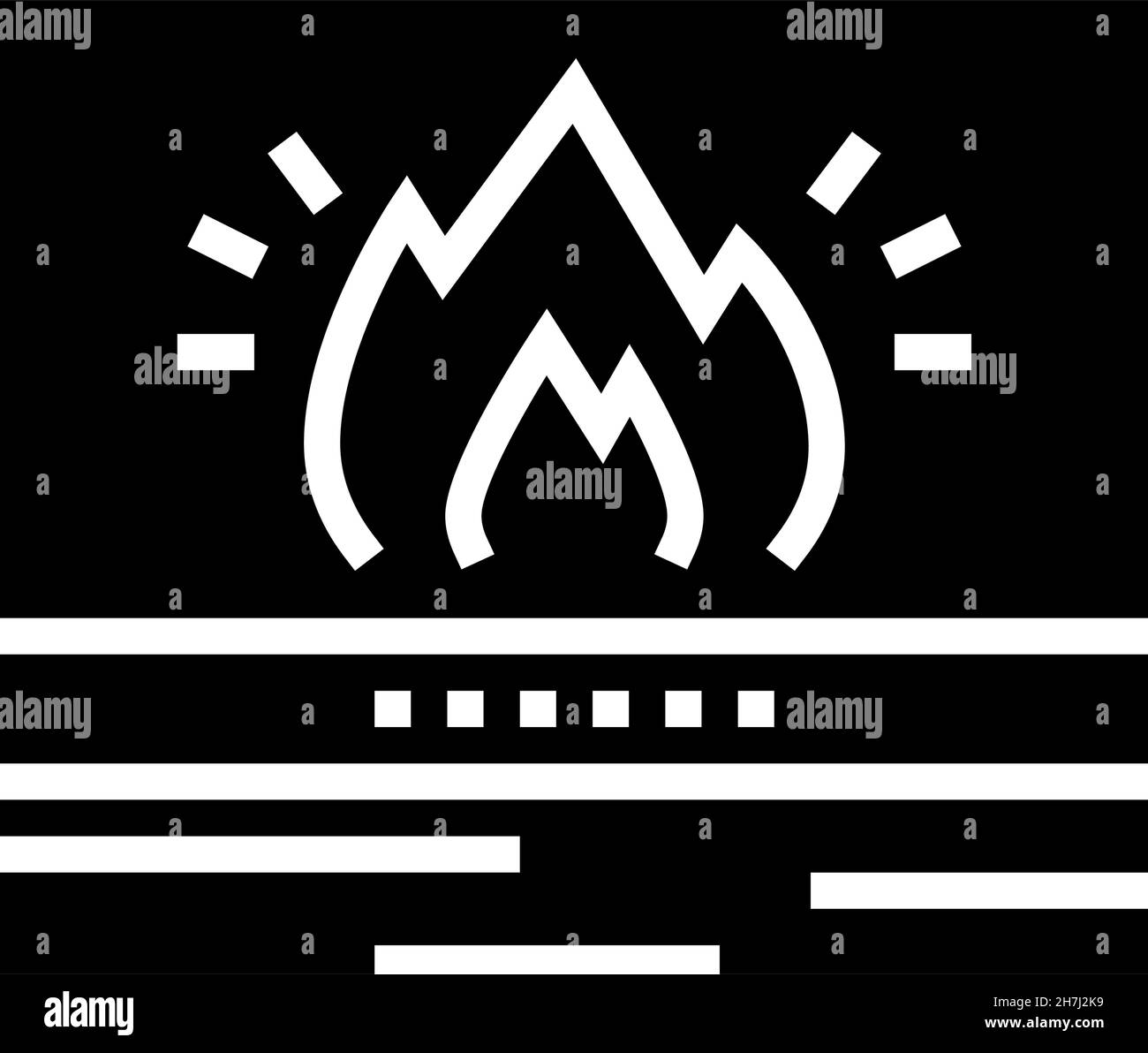 illustration vectorielle de l'icône de glyphe de la peau chaude Illustration de Vecteur