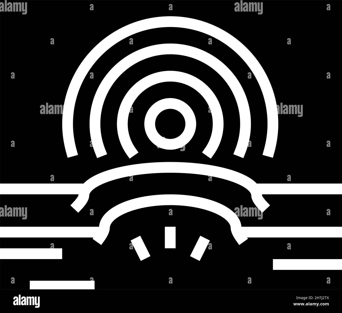 illustration du vecteur de l'icône du glyphe de problème de santé de la douleur Illustration de Vecteur