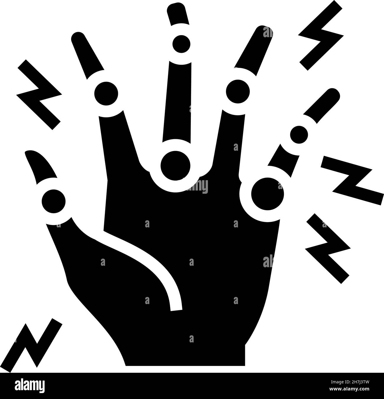 illustration du vecteur d'icône de glyphe de polyarthrite rhumatoïde Illustration de Vecteur