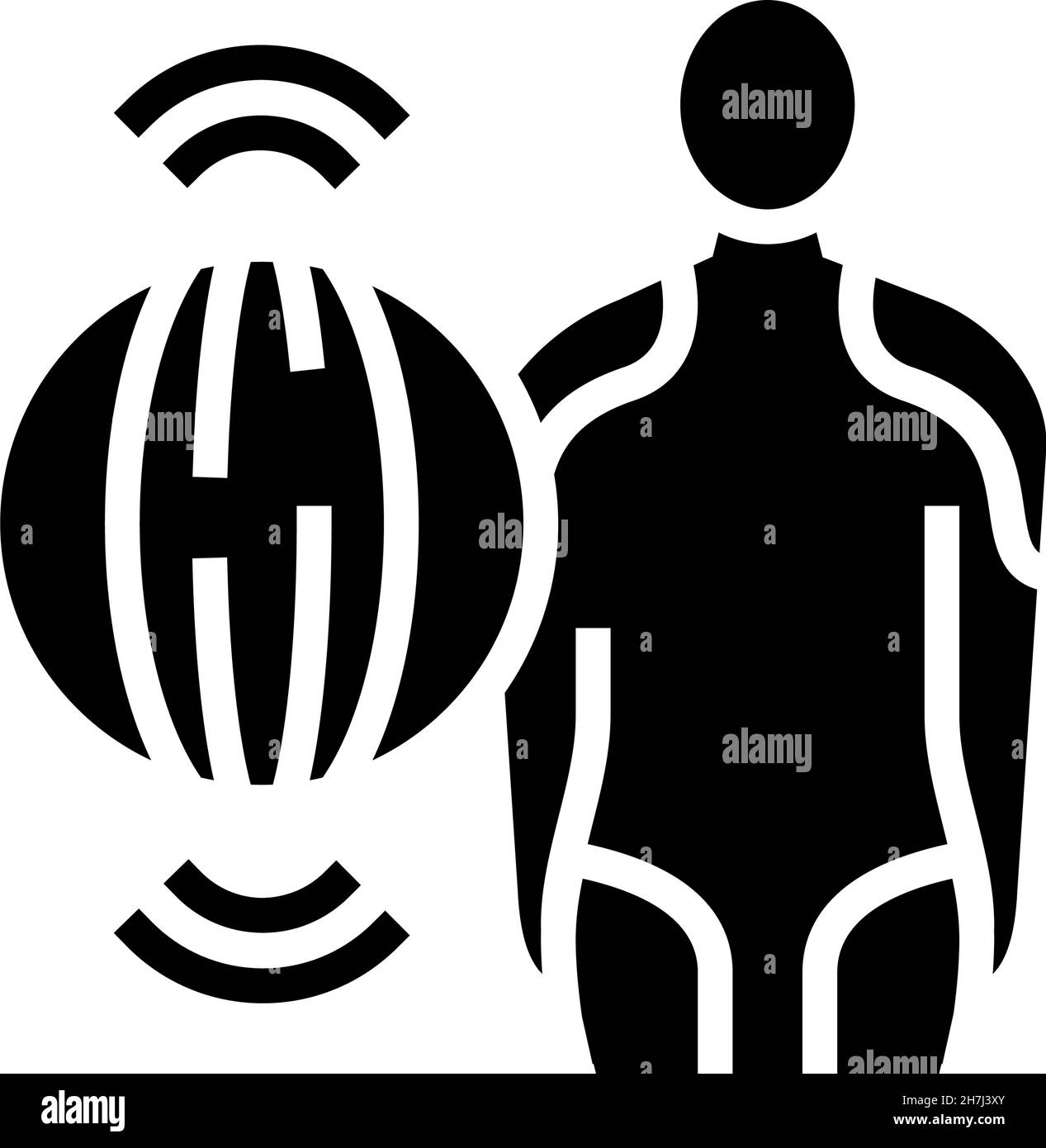 polymyosite problème musculaire glyphe icône illustration du vecteur Illustration de Vecteur