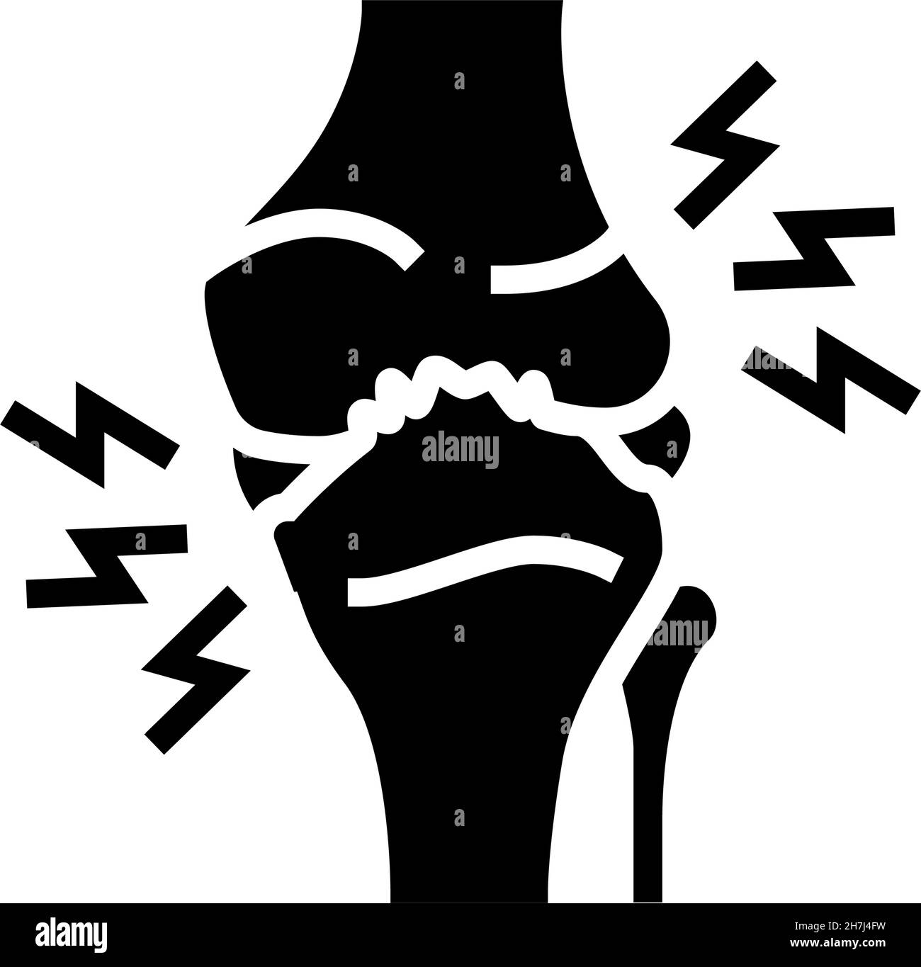 arthrose problème de santé glyphe icône illustration du vecteur Illustration de Vecteur