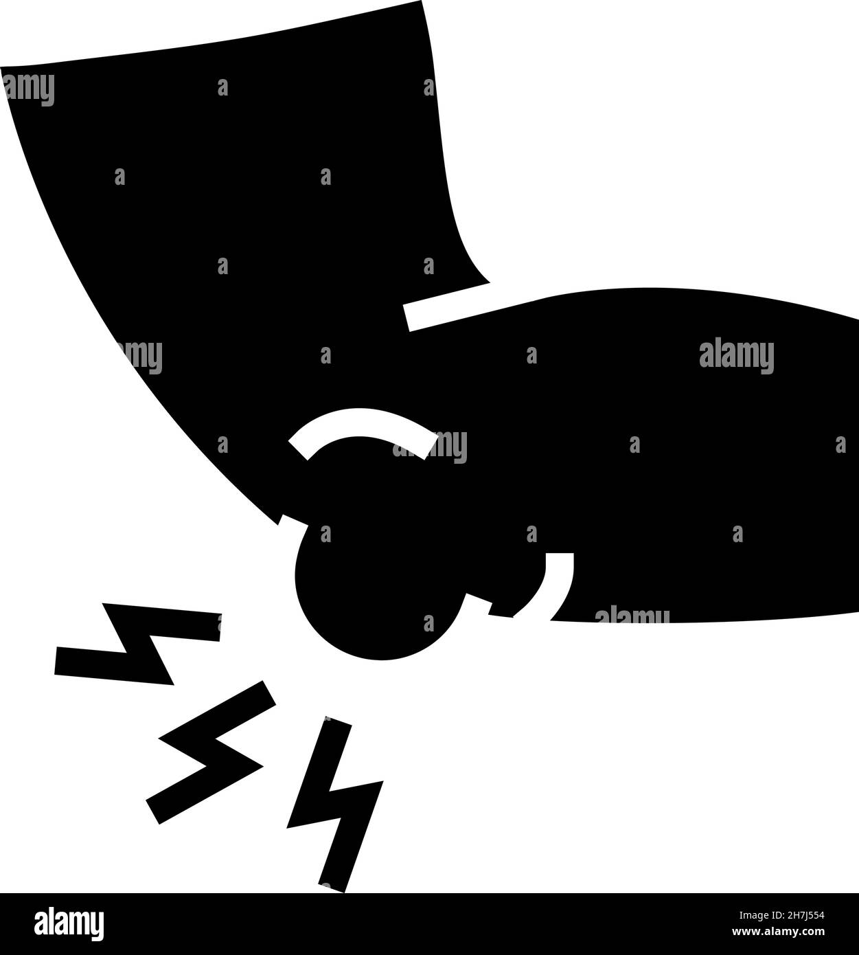 illustration du vecteur d'icône de glyphe de la maladie de bursite Illustration de Vecteur