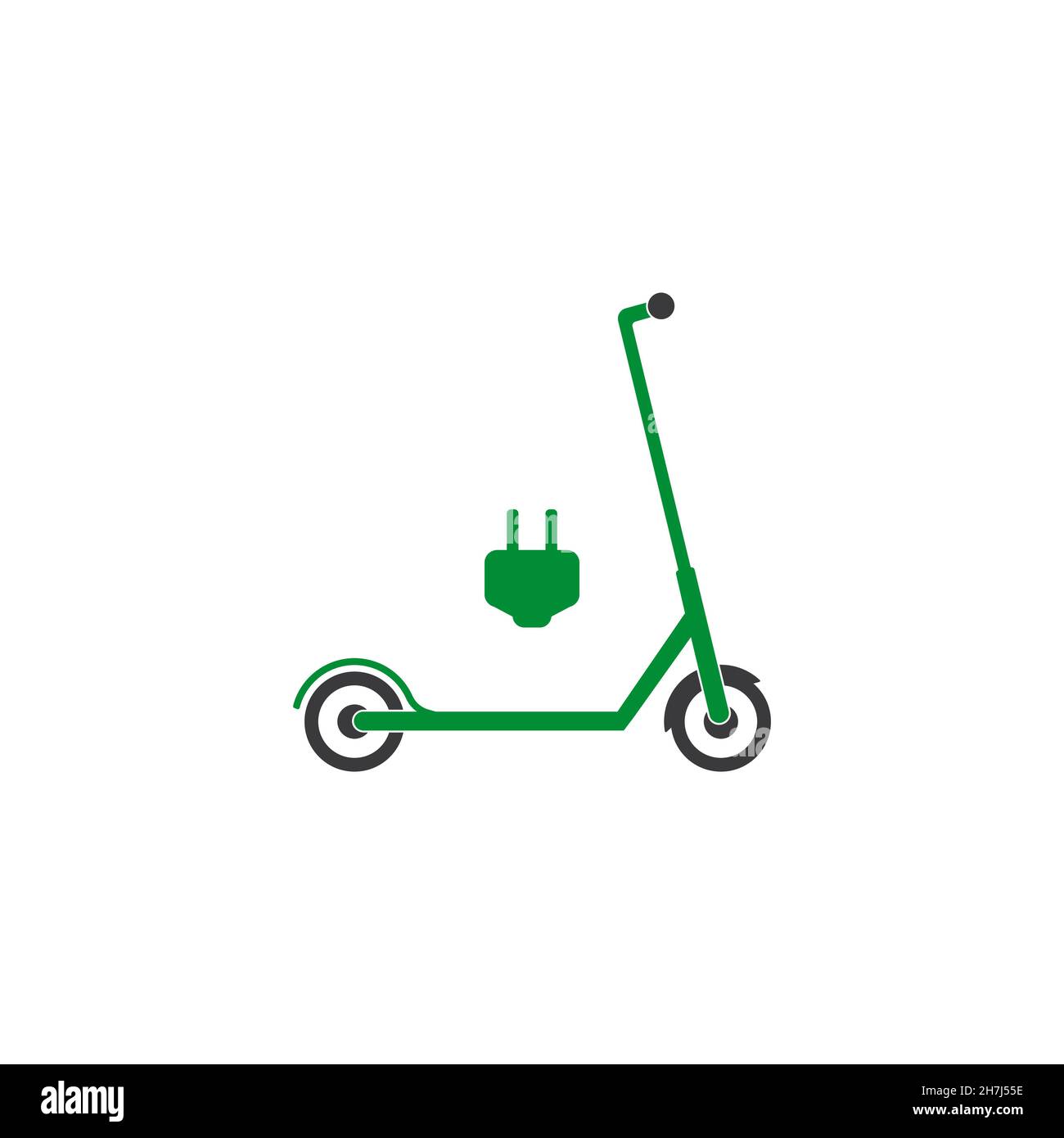 L'icône de scooter électrique. Illustration vectorielle, modèle plat. Illustration de Vecteur