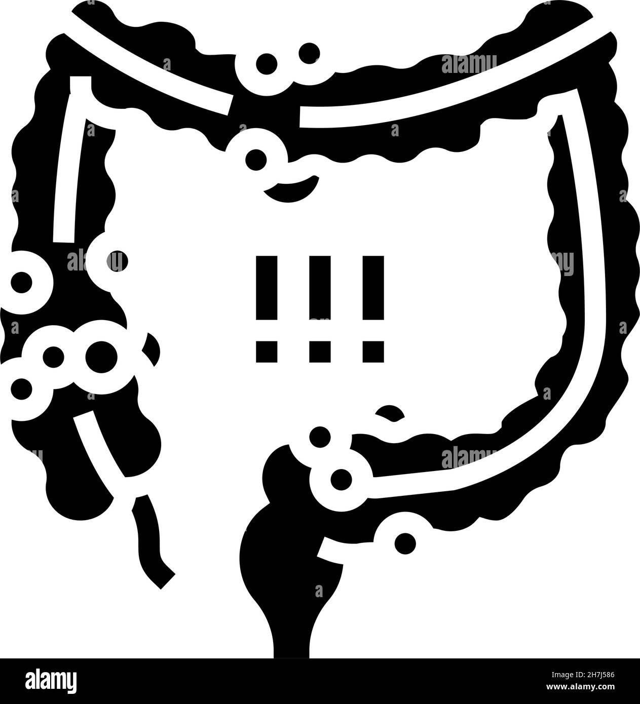 illustration du vecteur de l'icône du glyphe de la maladie de crohns Illustration de Vecteur