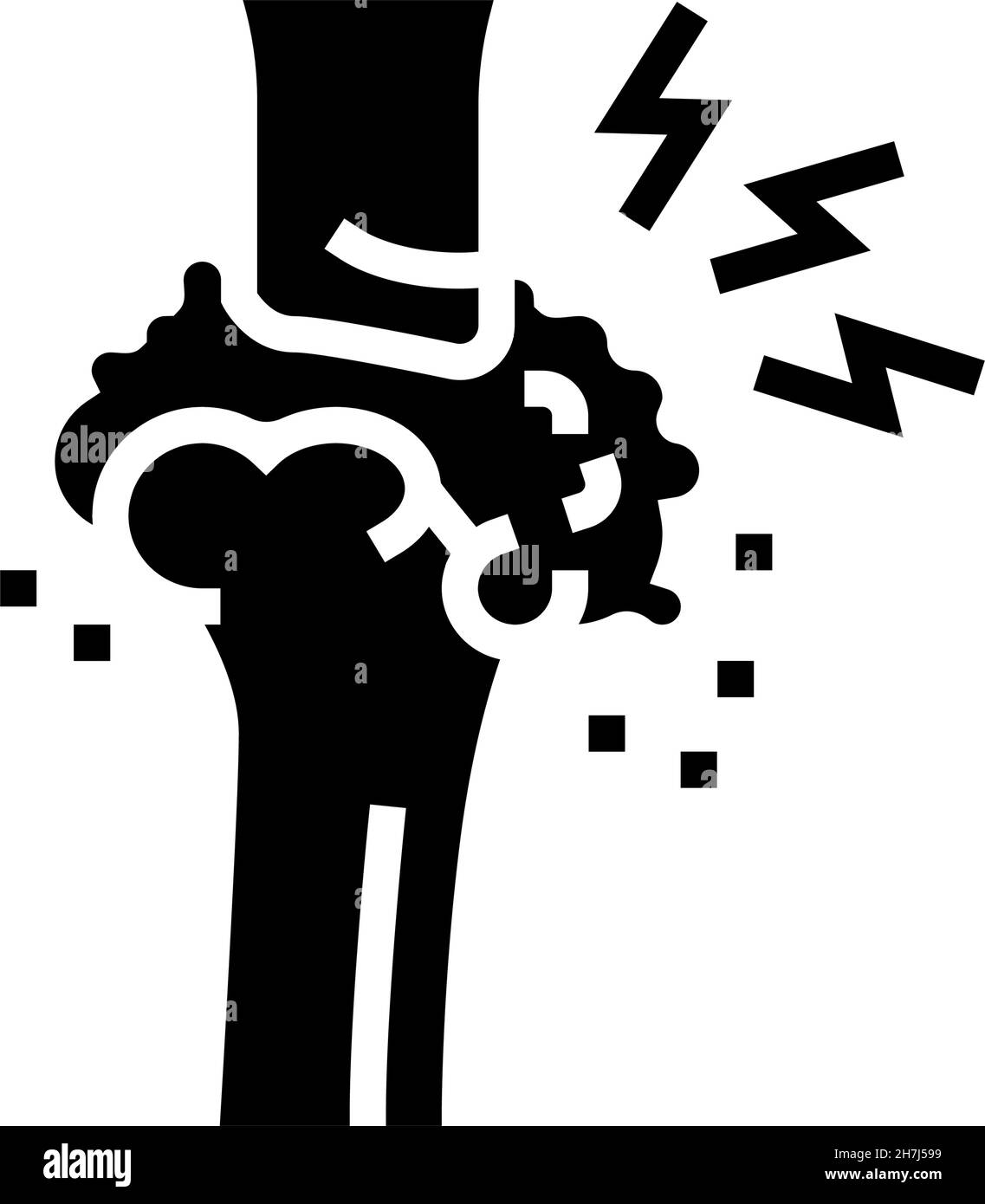 illustration du vecteur de l'icône de glyphe indiquant un problème d'intégrité de la goutte Illustration de Vecteur