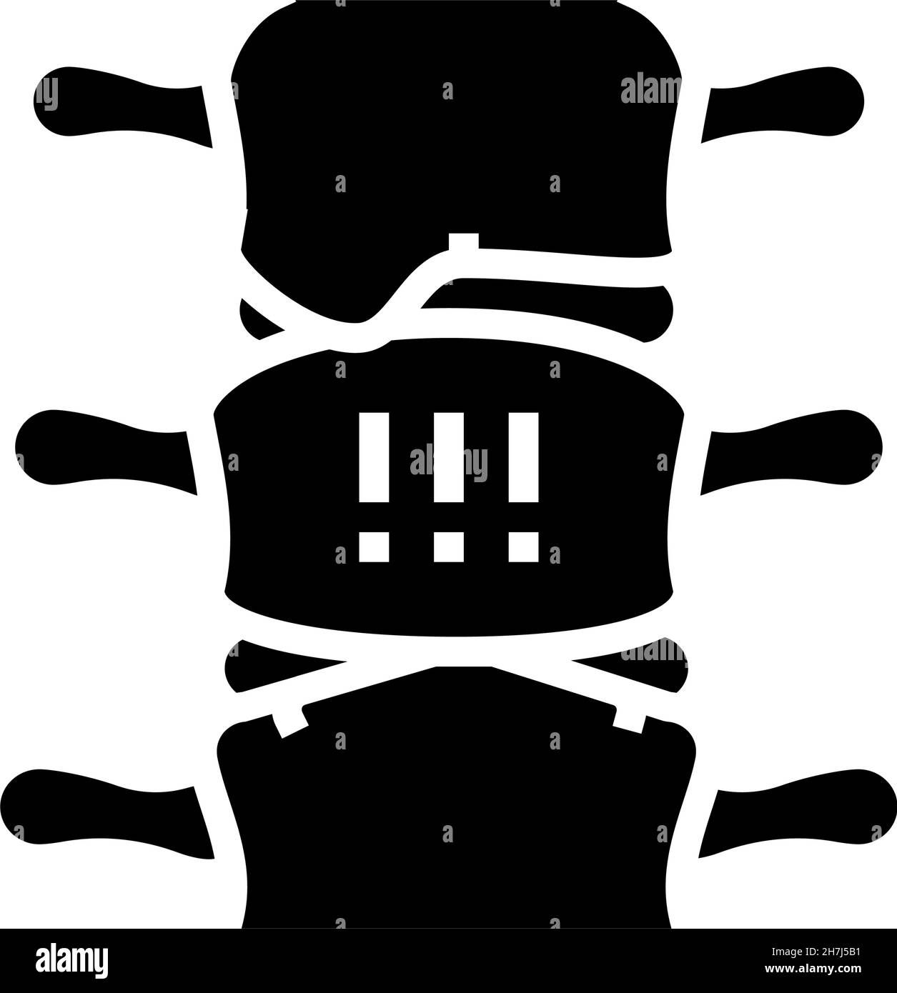 illustration du vecteur d'icône de spondylarthrite ankylosante Illustration de Vecteur