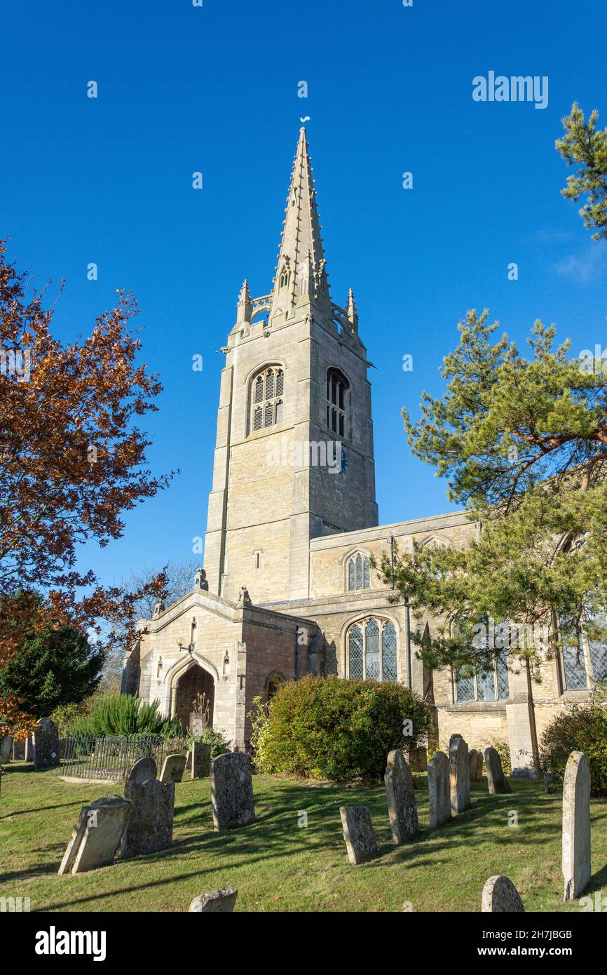 Église Saint-Pierre, rue de l'Église, Yaxley, Cambridgeshire, Angleterre,Royaume-Uni Banque D'Images