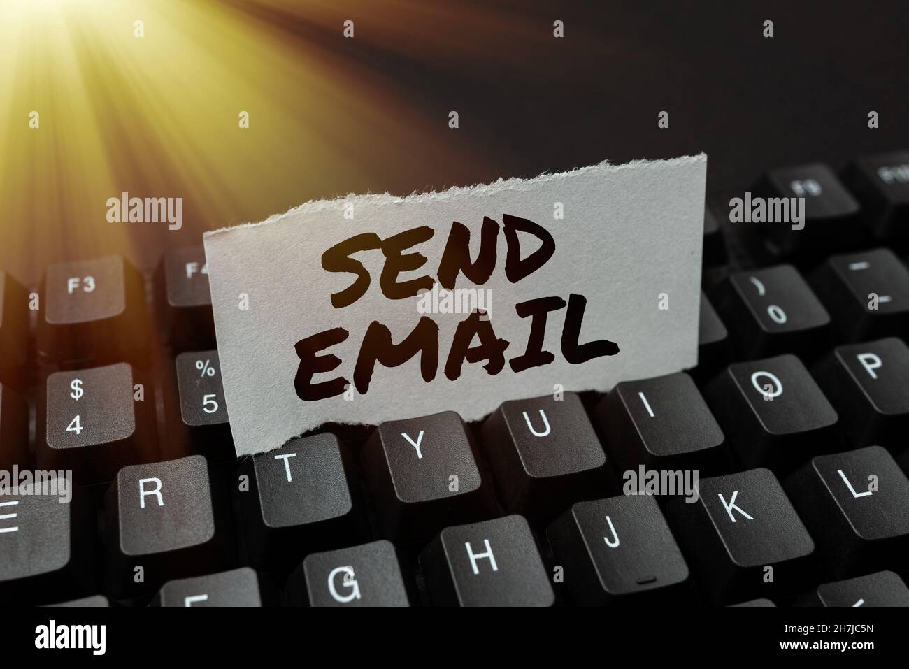 Affiche Envoyer un e-mail.Mot pour le système pour l'utilisation des ordinateurs pour envoyer des messages sur Internet création d'une nouvelle boutique en ligne, en tapant liste Banque D'Images