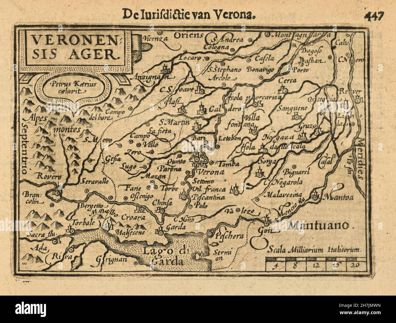 Van Wieringen - de Iurisdictie van Verona (1609) Banque D'Images