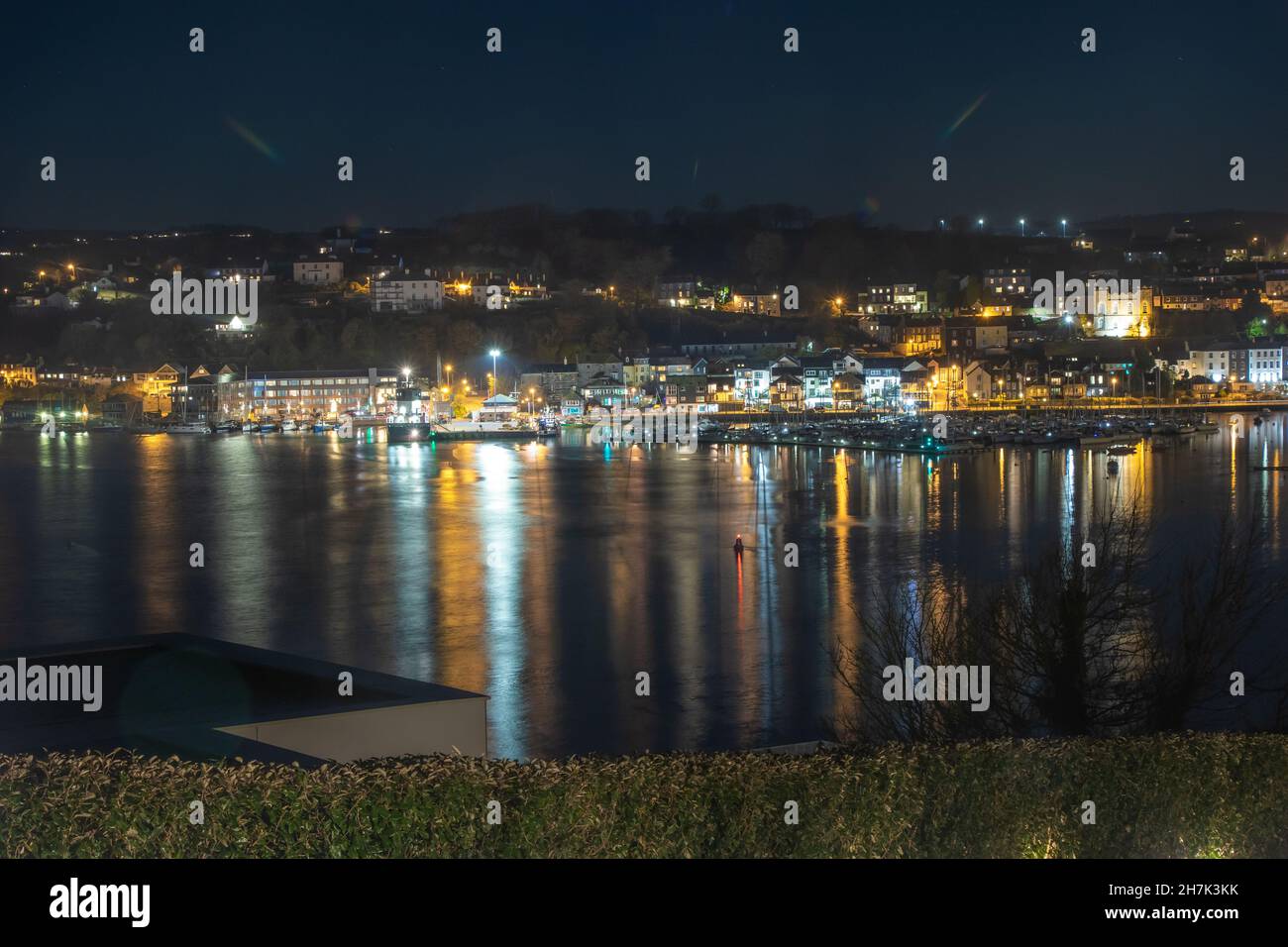 Kinsale, Co. Cork la nuit Banque D'Images