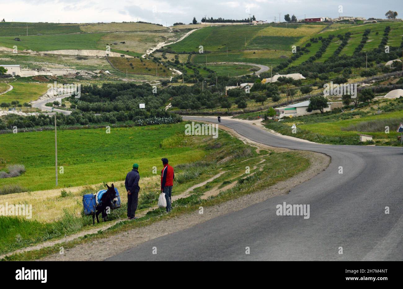 Paysages ruraux dans le nord du Maroc. Banque D'Images