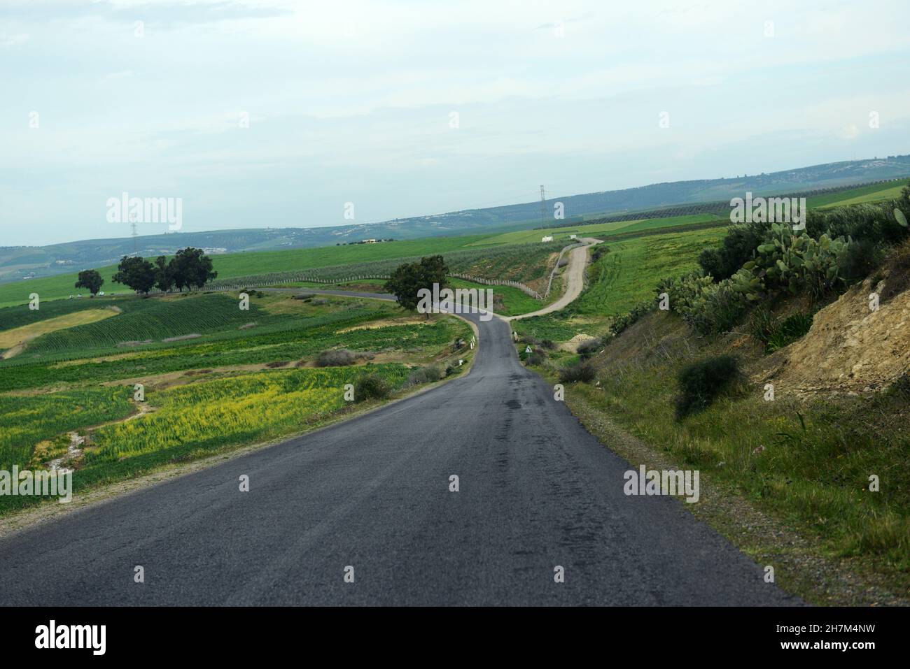 Un voyage en voiture dans le nord du Maroc. Banque D'Images