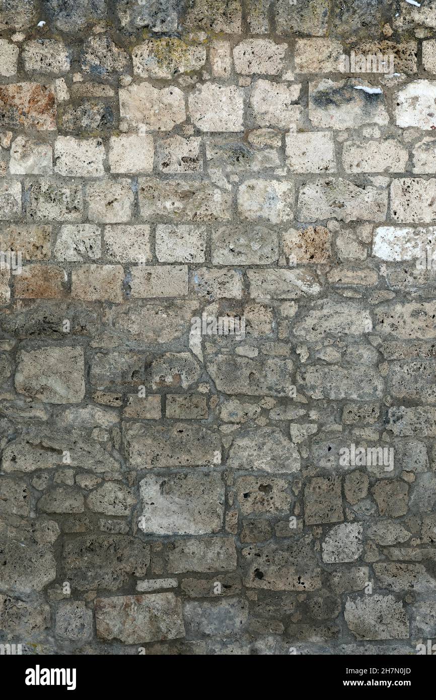 Mur du château historique, structure, Burghausen, haute-Bavière, Bavière,Allemagne Banque D'Images