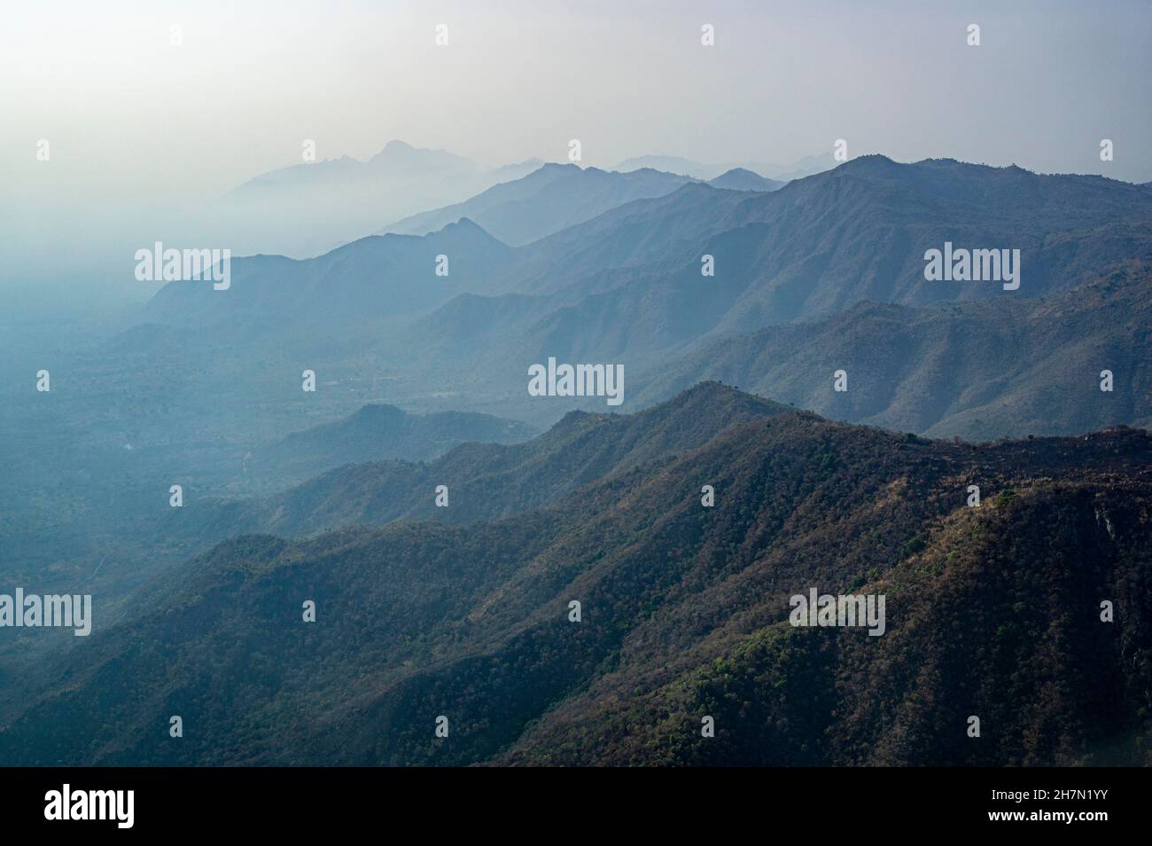 Antenne des montagnes dans l'est, Sud Soudan Banque D'Images