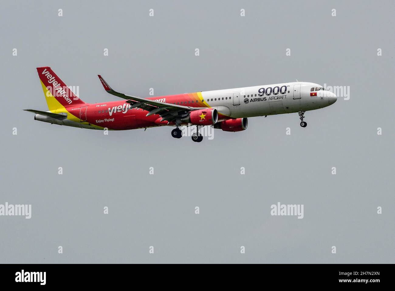 Avion VietJetAir Airbus A321-200 Banque D'Images