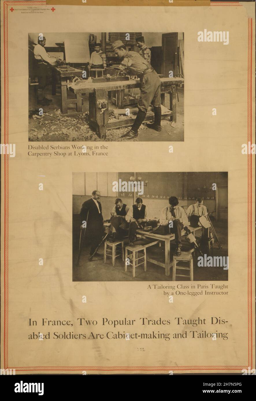 Affiche de la Croix-Rouge - propagande de la première Guerre mondiale - 1919 - 14 Banque D'Images