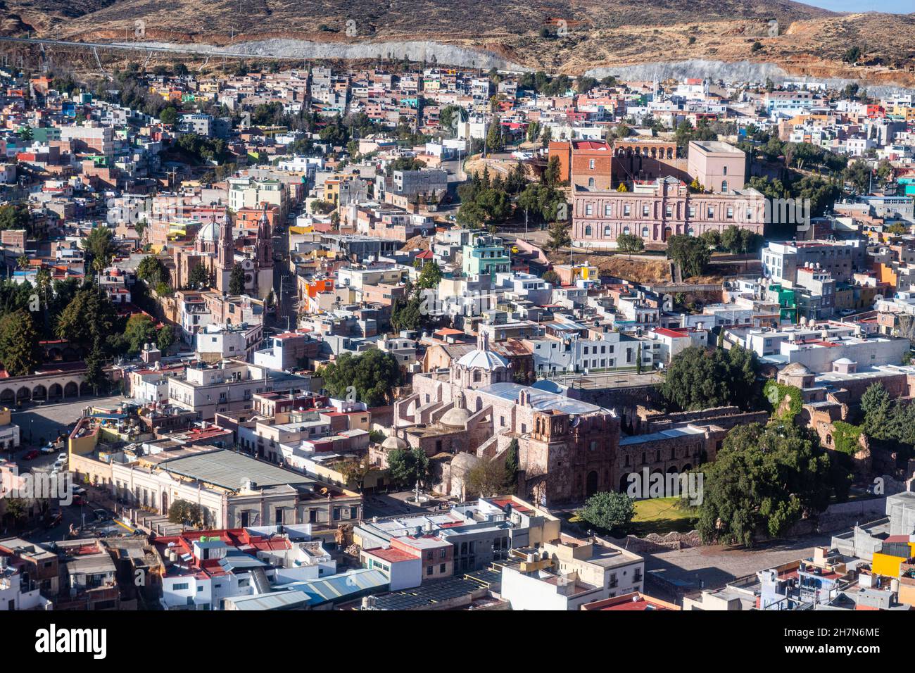 Vue sur le site de l'UNESCO, Zacatecas, Mexique Banque D'Images